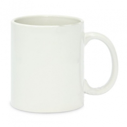 Кружка євроциліндр для сублімації MUG11 преміум, з синім логотипом