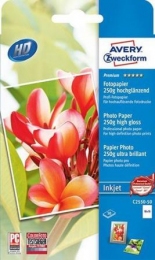 Односторонняя глянцевая фотобумага Avery Zweckform для струйной печати, 10x15, 250 г/м2, 50 листов